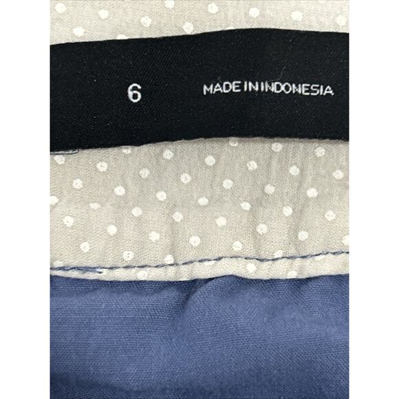 Ann Taylor LOFT Chambray Linen Shorts Women's 6 Blue Mid Rise - Picture 5 of 6